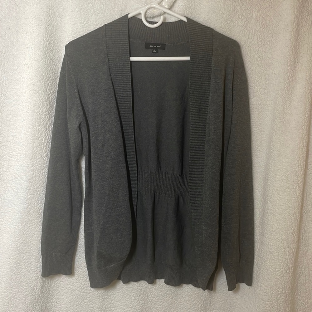 Gray Cardigan Sweater